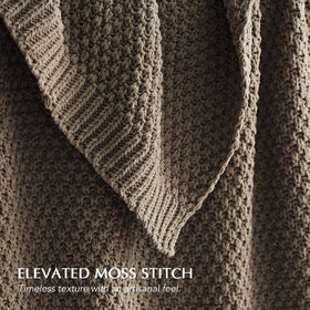 EVERGRACEHOME moss stitch texture showcases dimensional beauty perfect for bed and sofa.