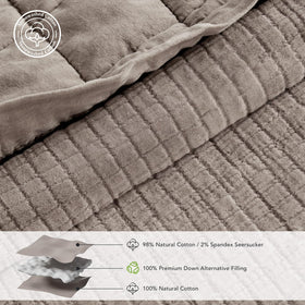EVERGRACEHOME reversible back box stitching reveals contrasting texture.