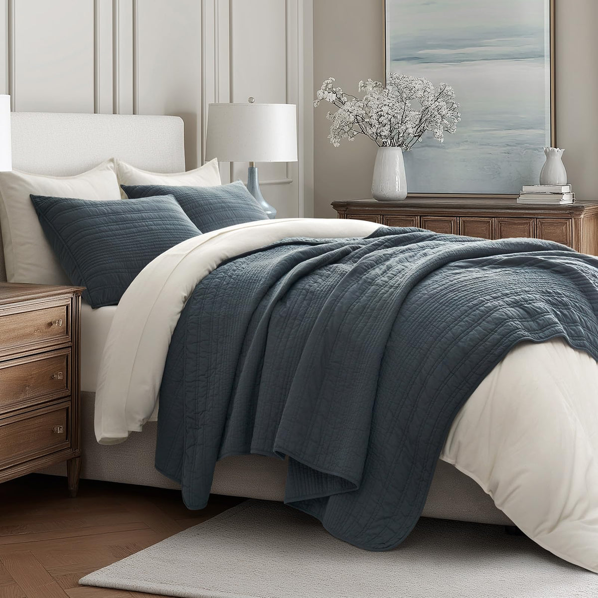 EVERGRACEHOME two pillow shams 20x26 inches complete the coordinated look
