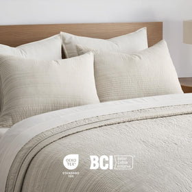 EVERGRACEHOME Two pillow shams 20x36 complete a cohesive bedding set visually.