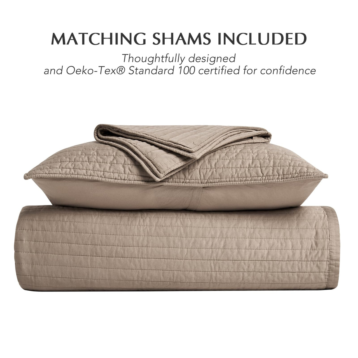 EVERGRACEHOME two pillow shams accompany the set beautifully.