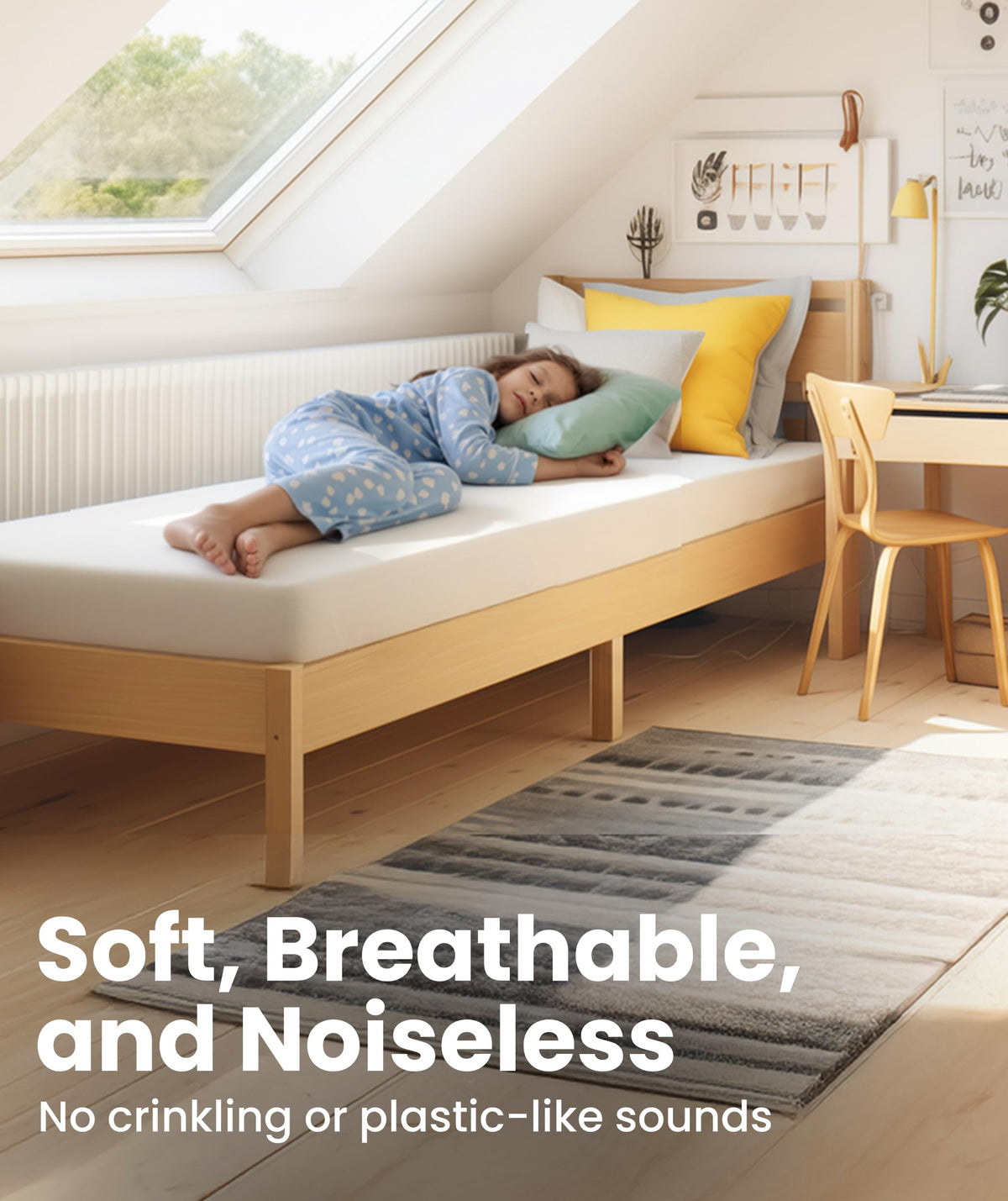 Everlasting Comfort all-around coverage shields top and sides for comprehensive protection.