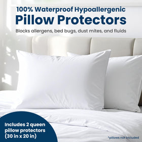 Everlasting Comfort bed bug and dust mite proof pillow cover protecting against pests