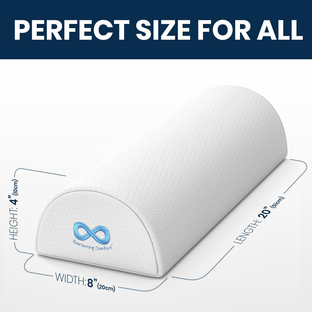 Everlasting Comfort breathable removable cover shows easy machine-wash upkeep.