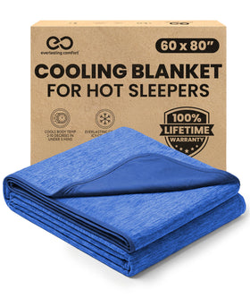 Everlasting Comfort cooling blanket with dual-sided design for cooler and softer sides.