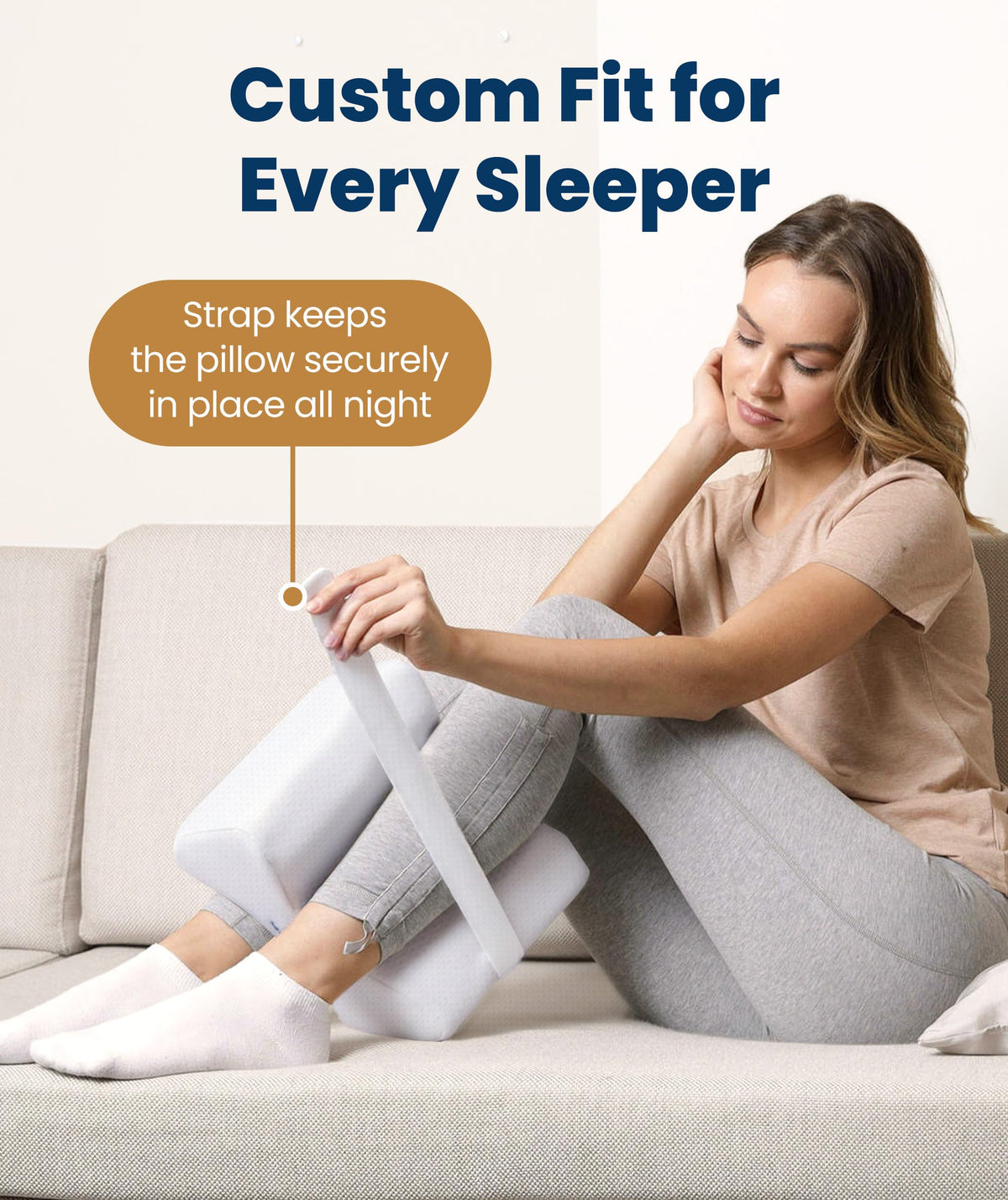Everlasting Comfort knee pillow cooling design prevents overheating at night.