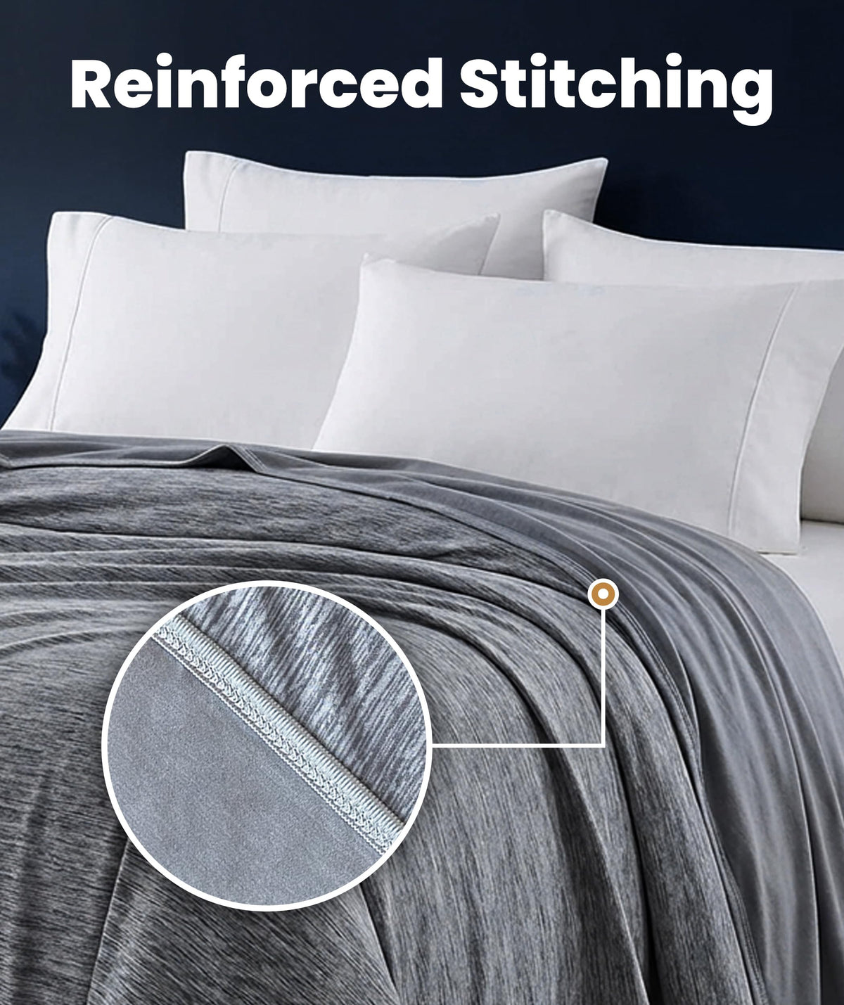 Everlasting Comfort queen-size 60x80 blanket covers you comfortably in bed.