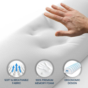 Everlasting Comfort under knees placement promotes comfortable leg alignment during sleep.