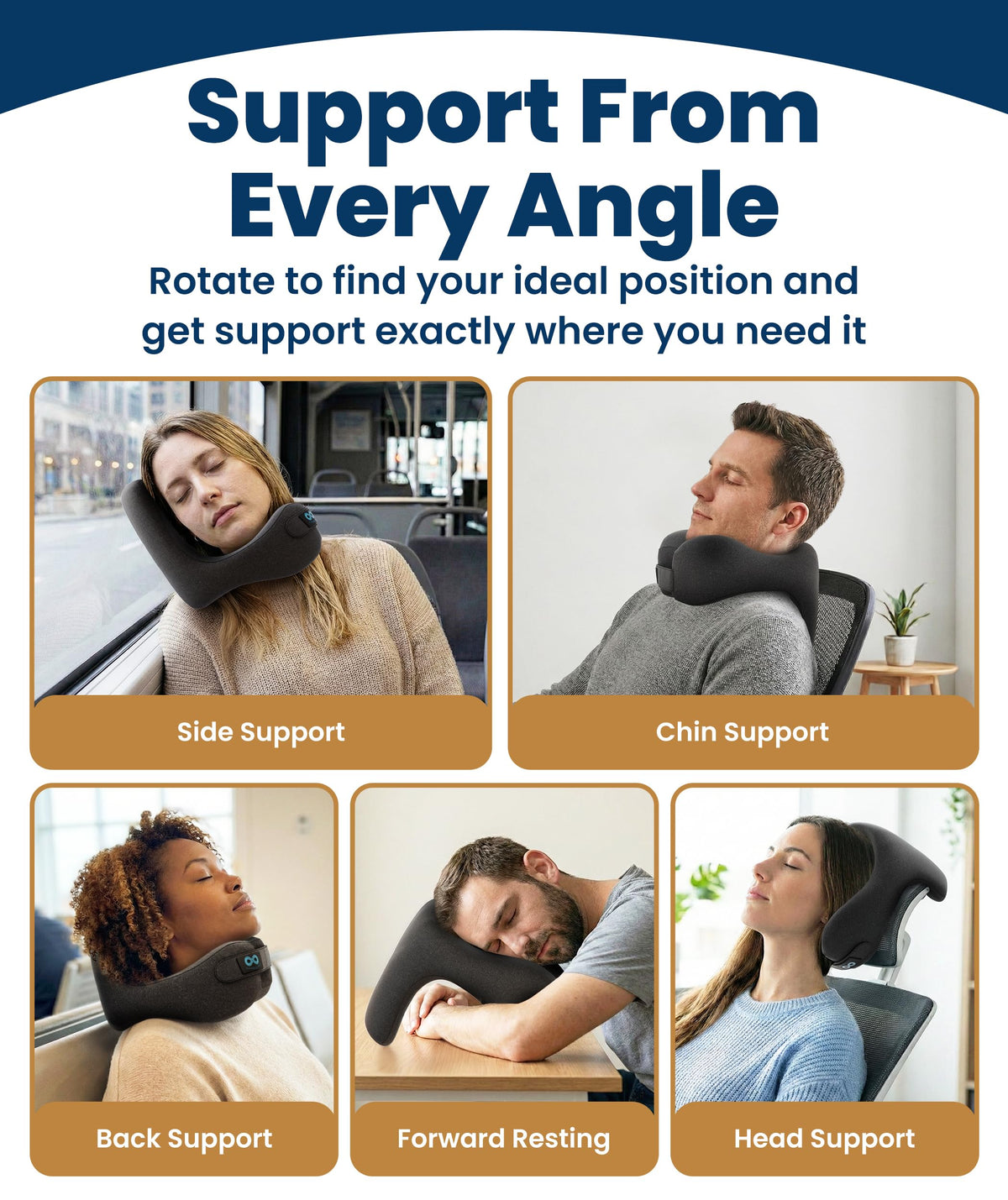 Everlasting Comfort upgraded neck pillow 360-degree support for comfortable resting
