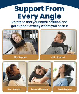 Everlasting Comfort upgraded neck pillow 360-degree support for comfortable resting