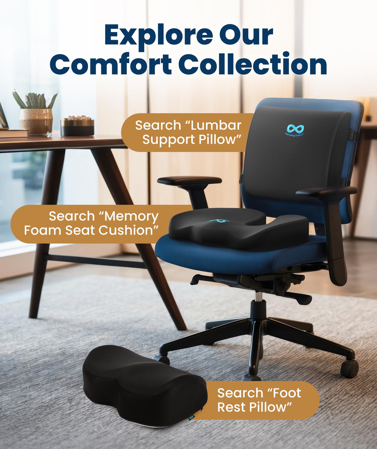 Everlasting Comfort neck pillow back-rest use in upright seating