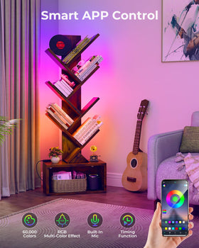 Evermagin tall narrow bookshelf with anti-tip hardware for stability.