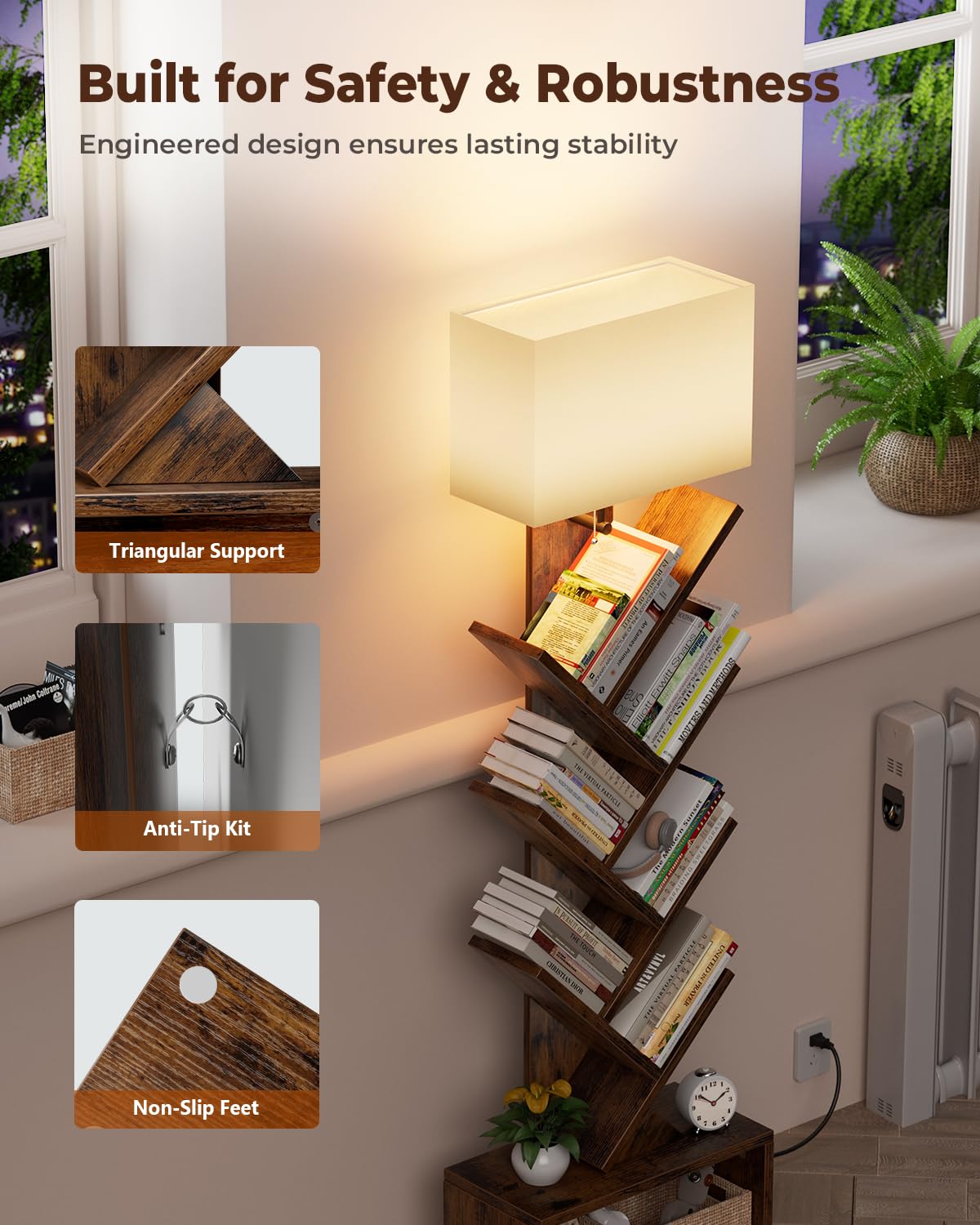 Evermagin anti-tip hardware ensuring stability near walls.
