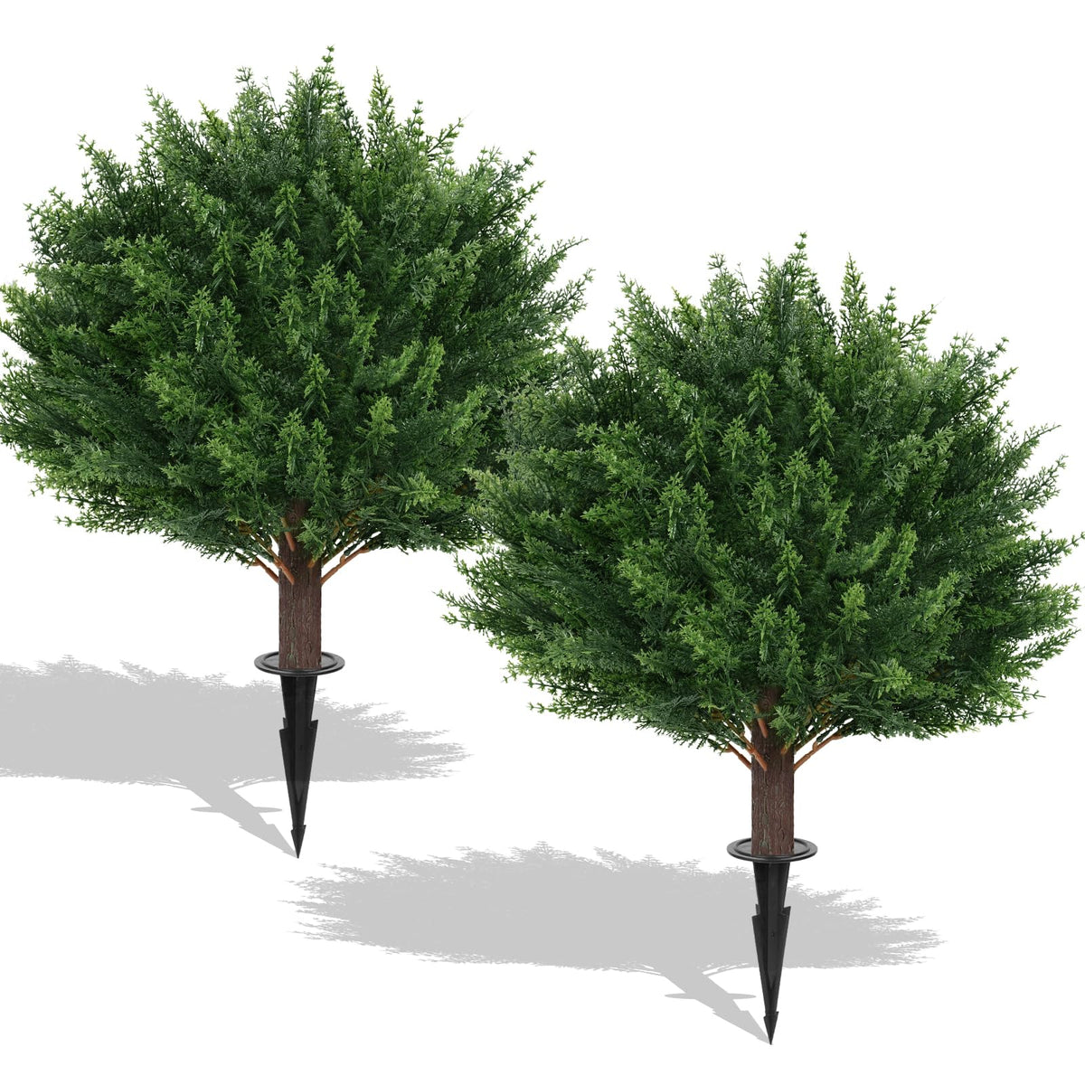 EverNature cedar topiary ball 16in with lifelike leaves for elegant outdoor spaces.