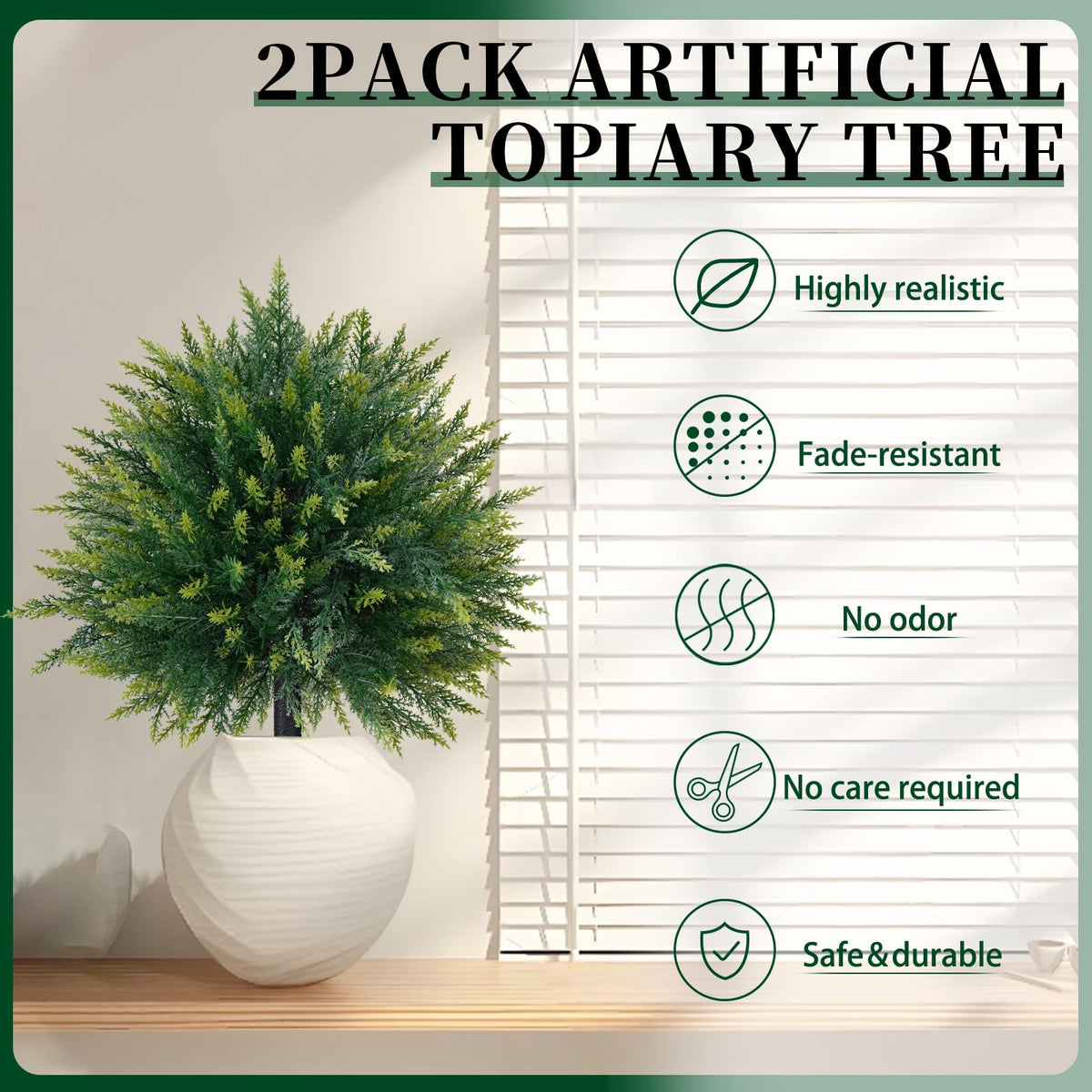 EverNature pair framing entryway for welcoming, low-maintenance greenery