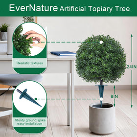 EverNature ground spike enables quick, tool-free installation on patios or lawns.