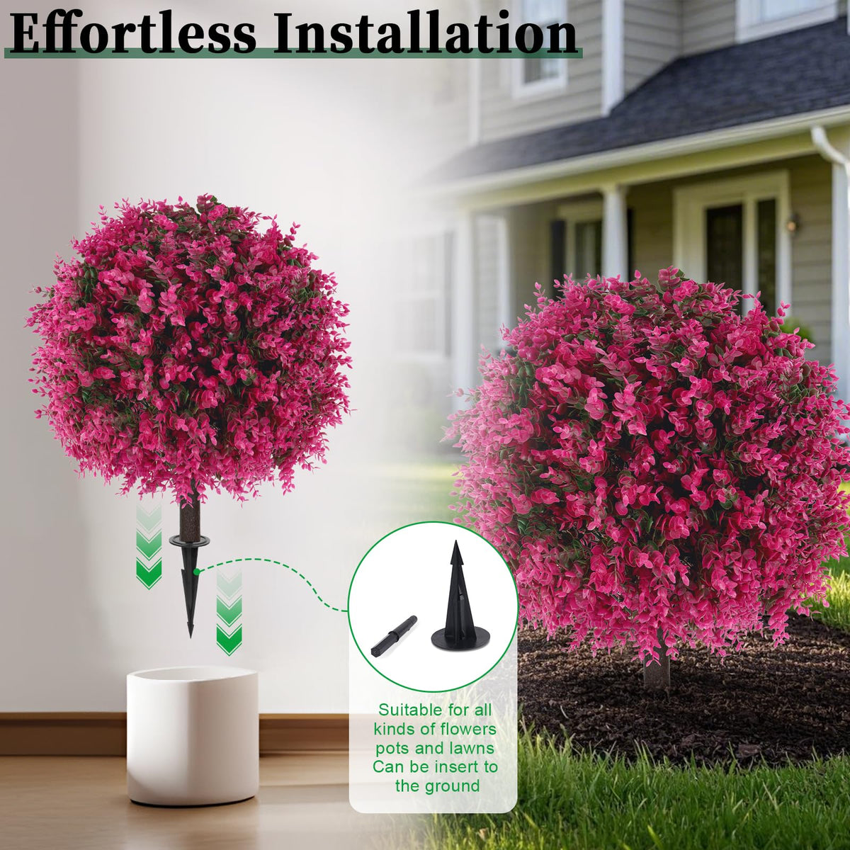 EverNature indoor entryway pairing, creates balanced, year-round decor.
