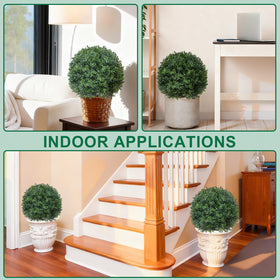 EverNature boxwood topiary offers year-round greenery with minimal maintenance.