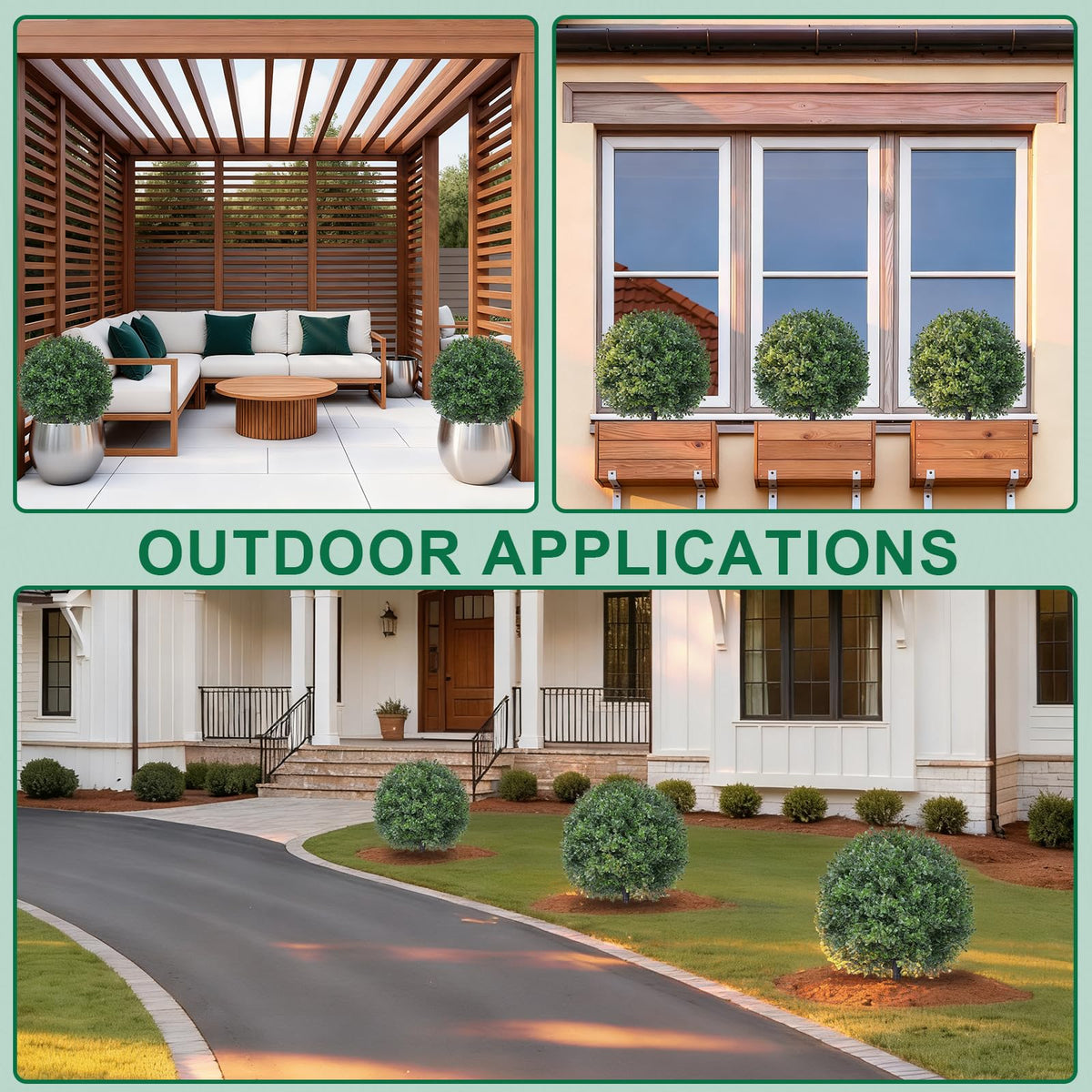 EverNature 16in topiary fits indoor spaces like foyers or offices.