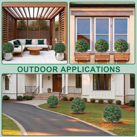 EverNature 16in topiary fits indoor spaces like foyers or offices.