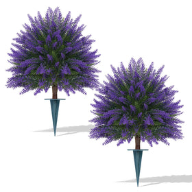 EverNature 24in topiary ball with UV coating preserves vibrant color outdoors.