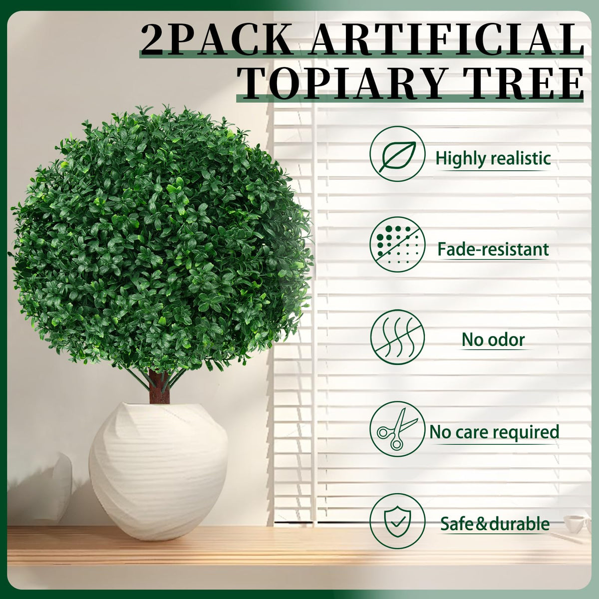 EverNature UV-protected leaves illustrate fade-resistant color for outdoor use