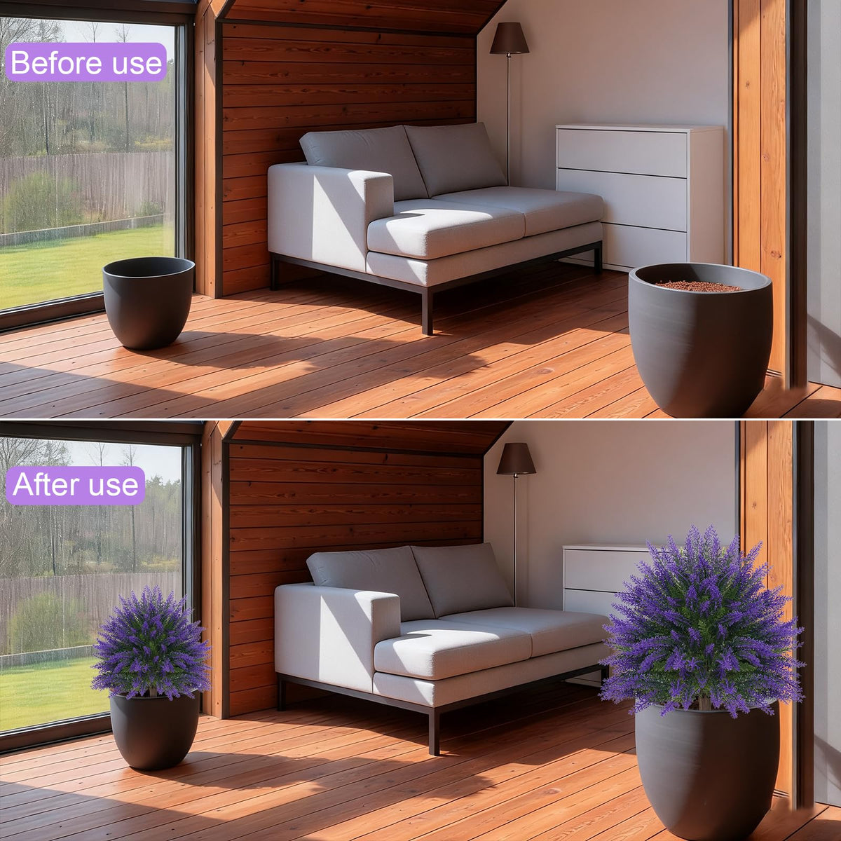 EverNature weather-resistant leaves endure sun and rain.