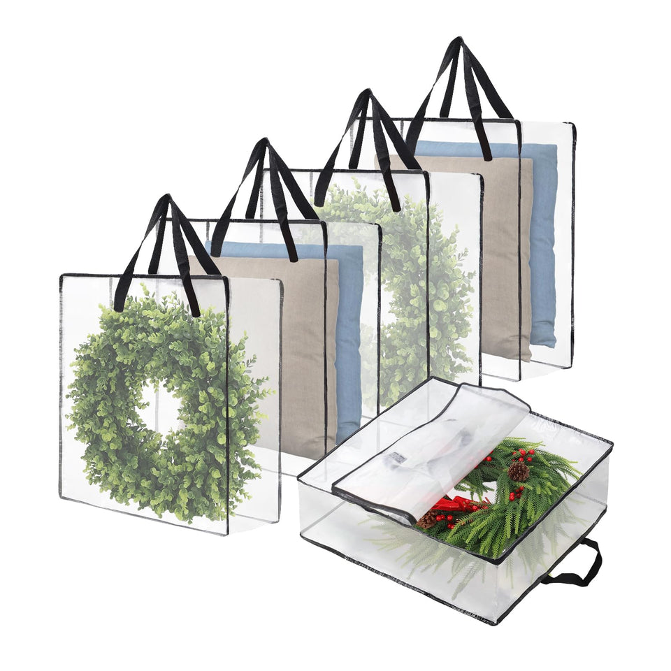 EverPetal wreath storage bag 26 inch protects wreaths 24–30 inches during off season storage.