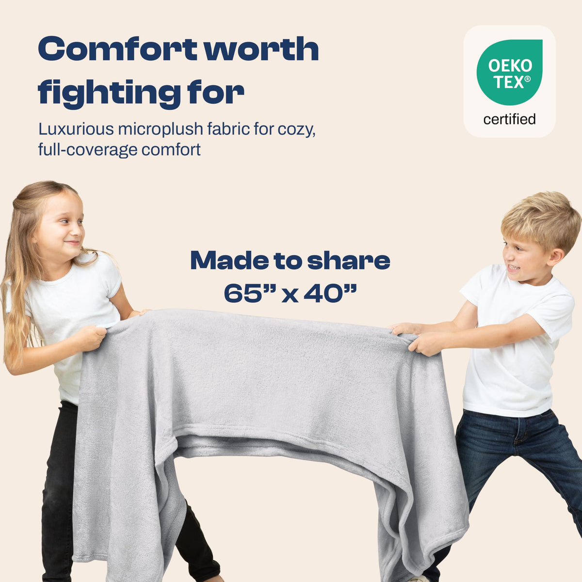 EverSnug blanket clipped to backpack for hands-free comfort during travel.