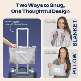 EverSnug travel blanket in a car scene provides cozy warmth on the go.