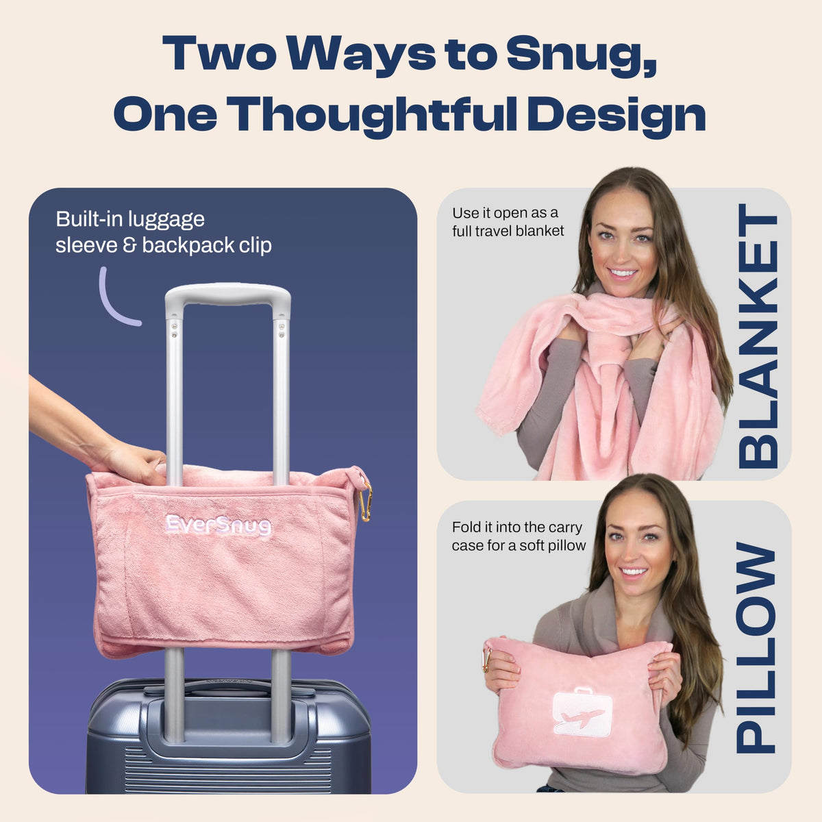 EverSnug carrying case doubles as a headrest for comfort