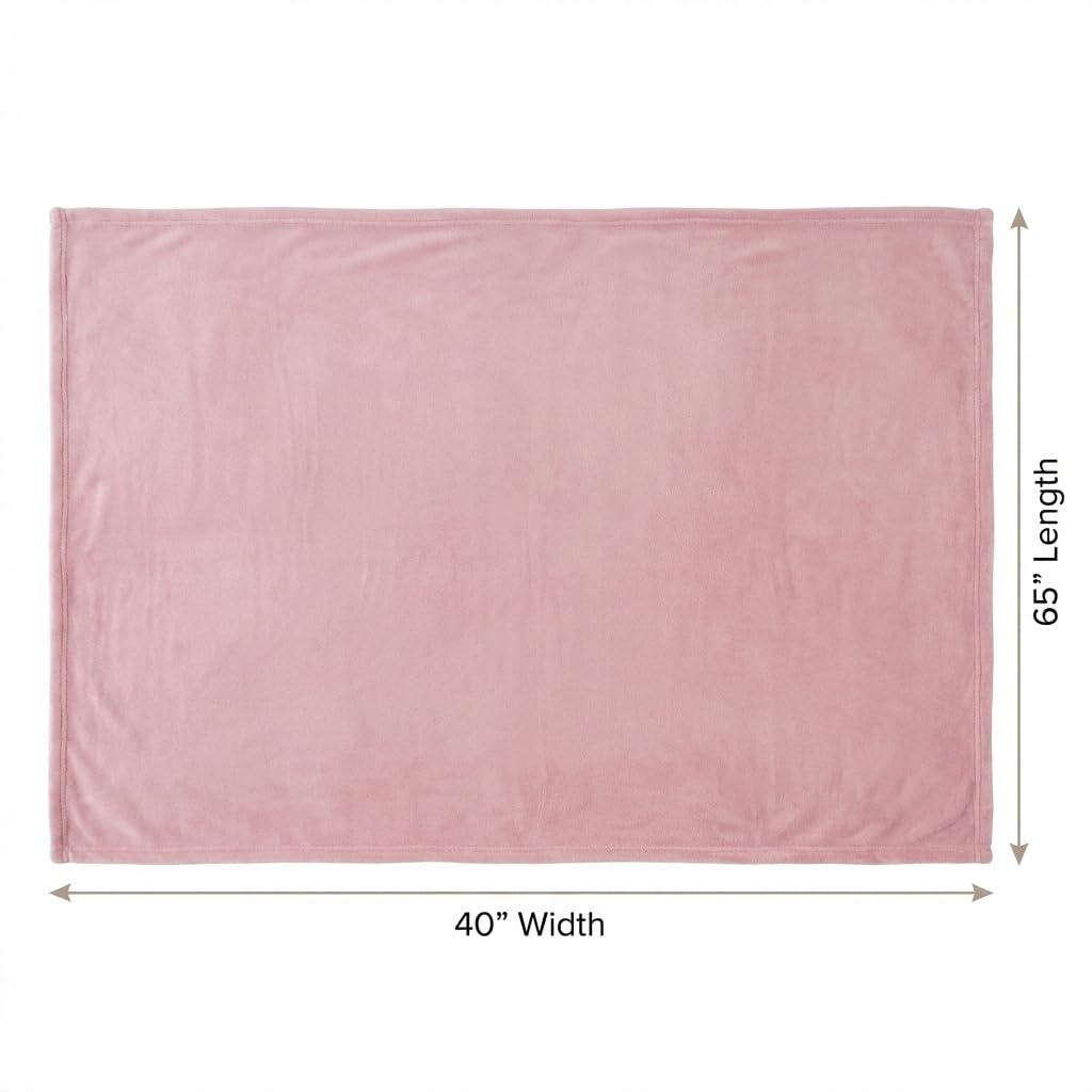 EverSnug light pink travel blanket adds soft color to travel gear