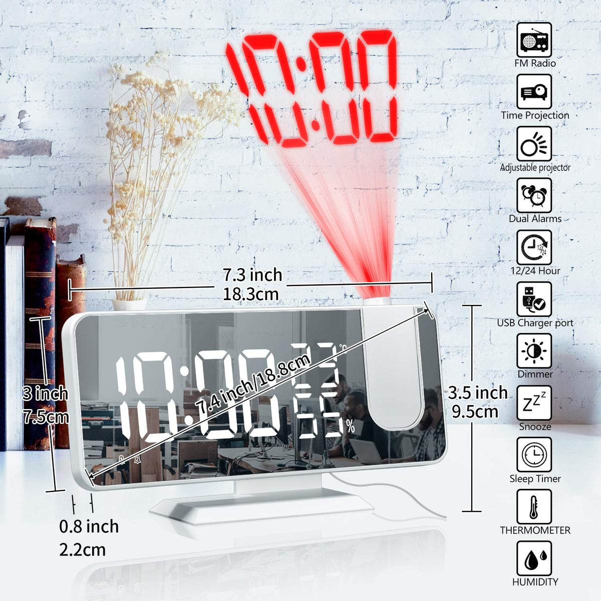 EVILTO FM radio with sleep timer for easy wind-down