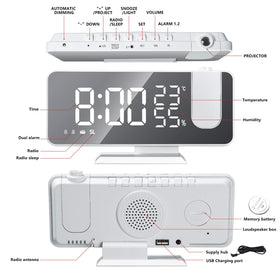 EVILTO seven-point-three-inch LED display for easy bedside time viewing