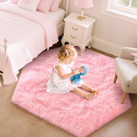 EVOIONOS Kids Room Rug provides slip-resistant footing on hardwood