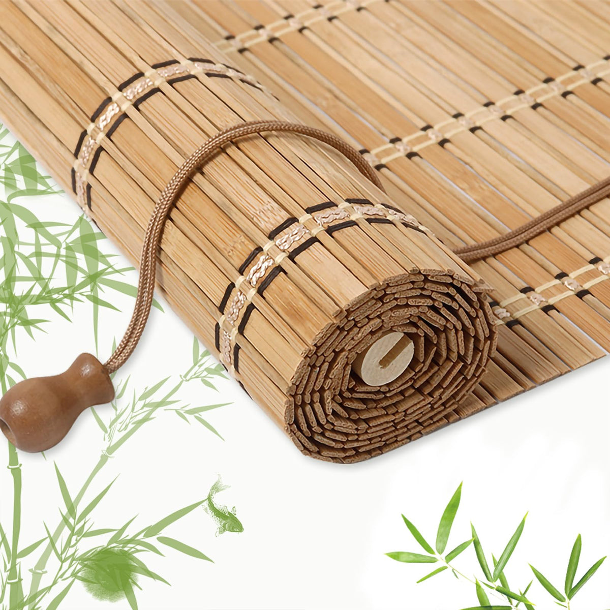 EVOZEN bamboo blinds for interior windows provide natural privacy and warm light.
