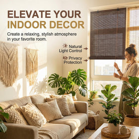 EVOZEN bamboo blinds sunlight-filtering softly diffuses daylight in any room.