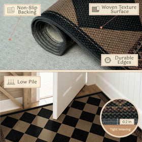 Evyhood Easy Jute Rug washable design simplifies maintenance in high-traffic areas