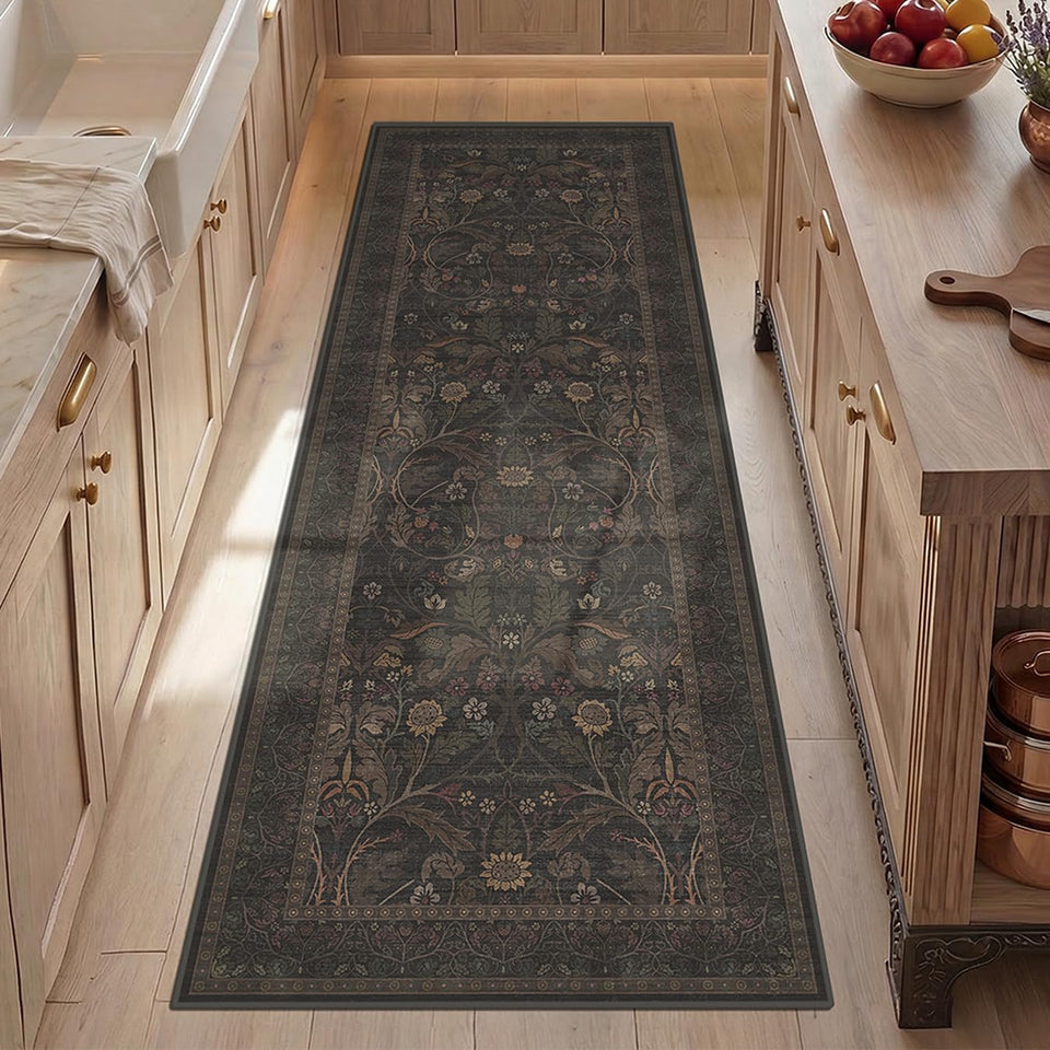 Evyhood washable 2x6 kitchen rug with non-slip backing for high-traffic hallways
