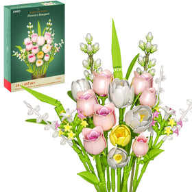 EWED tulip-rose bouquet build shows a vivid, long-lasting craft project for home decor.