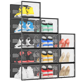 eWonLife X-Large shoe box front with magnetic door, dust protection and easy access.