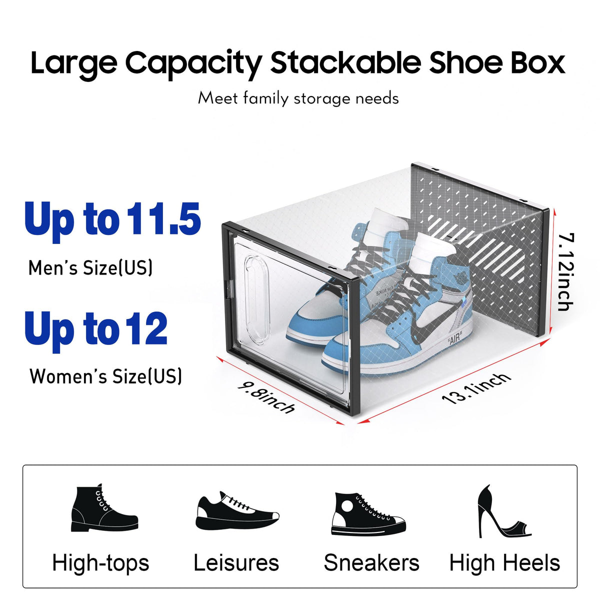 Two eWonLife XL boxes stacked show stable connection for space-saving storage.