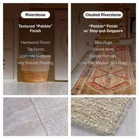 ExactMade clear carpet runner close-up highlights 2mm cleated vinyl for strong grip.