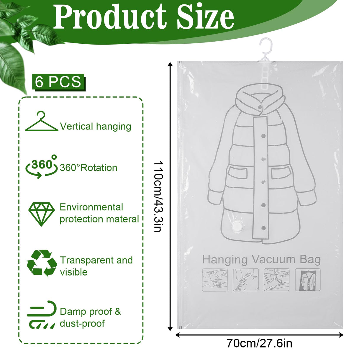 Exclaith 360-degree swivel hook highlights easy access and organized wardrobe.