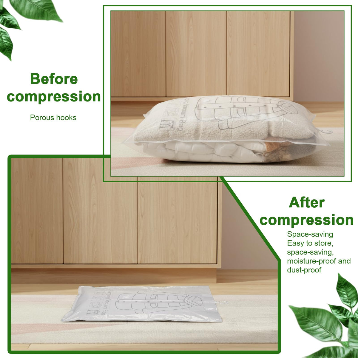Exclaith vertical compression saves wardrobe space while keeping items accessible.