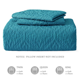 Exclusivo Mezcla all-season coverlet set blends style with easy care.