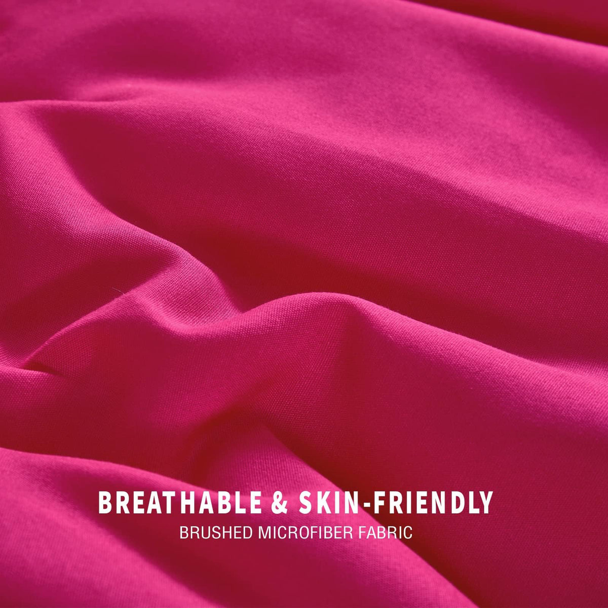 Exclusivo Mezcla comforter fabric close-up reveals smooth, quiet microfiber.