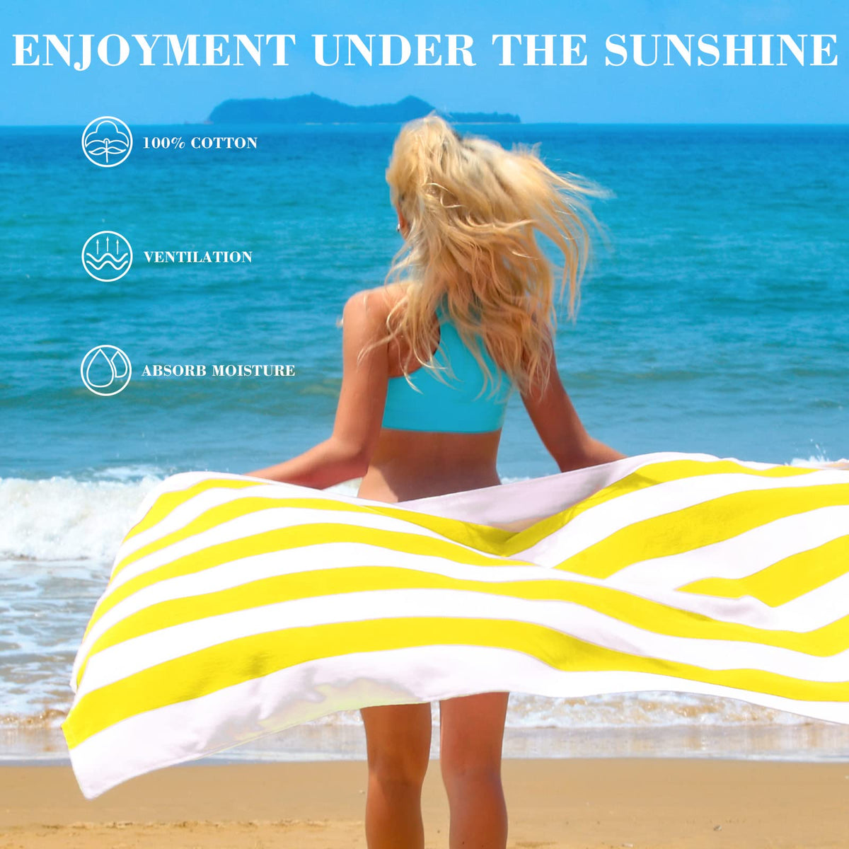 Exclusivo Mezcla cotton towel 30x60, large beach blanket option.