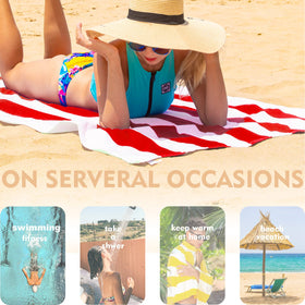 Exclusivo Mezcla soft-texture towel, versatile for beach, bath or picnic.