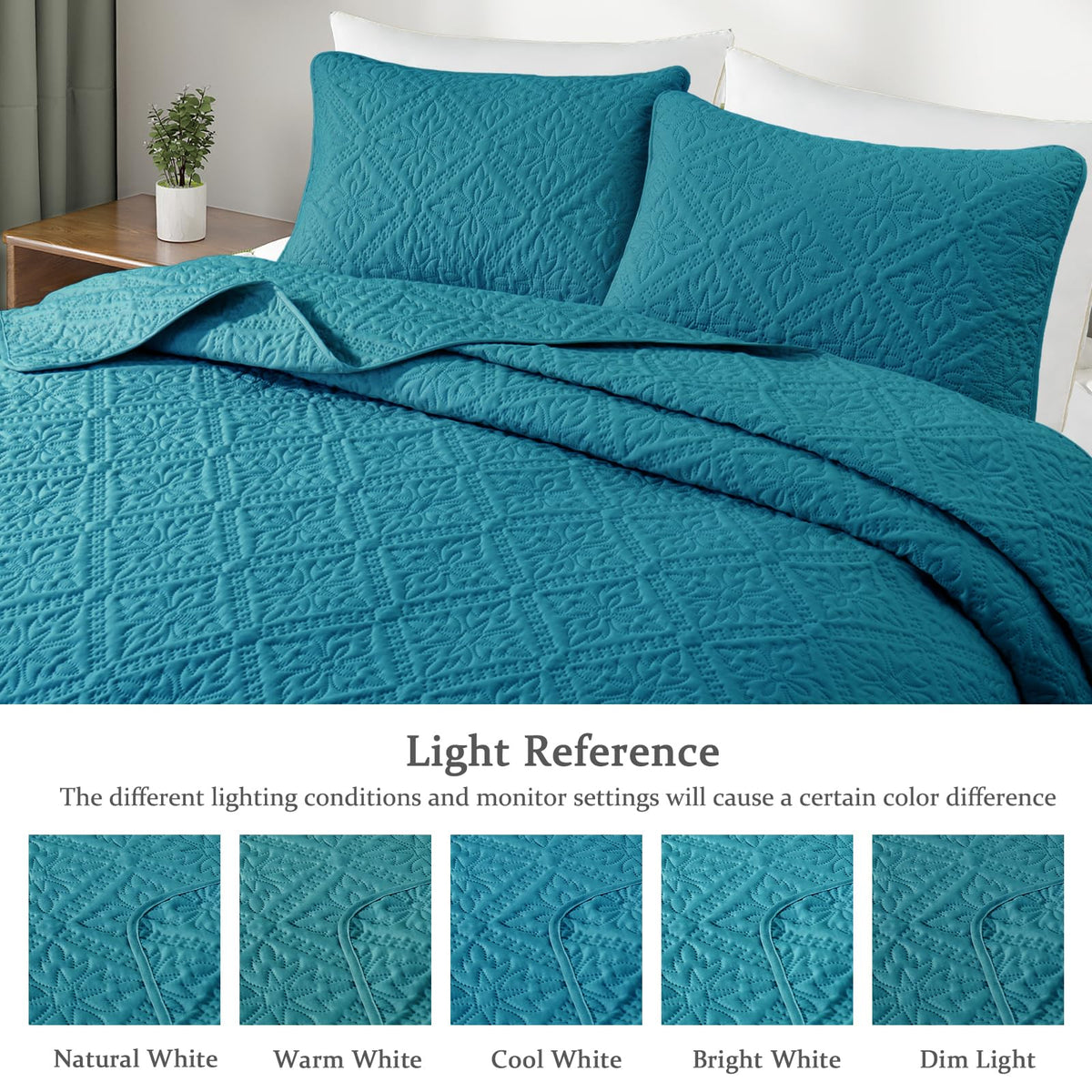 Exclusivo Mezcla embossed floral quilt adds elegant texture and lightweight warmth.
